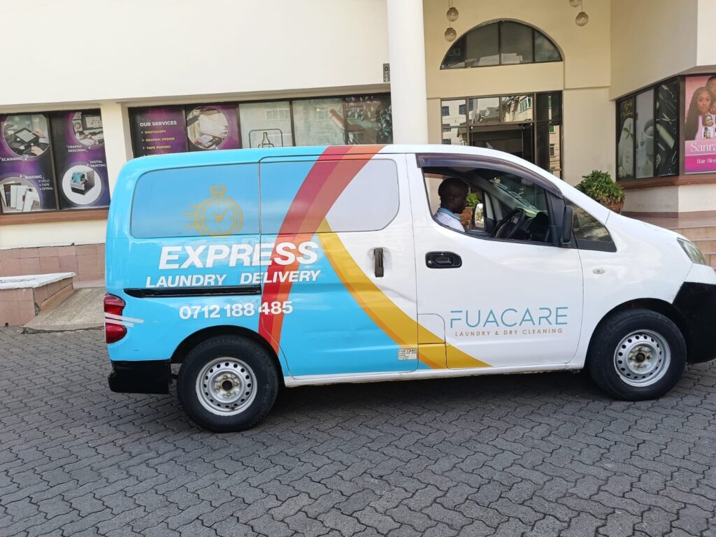 Fuacare laundry delivery service vehicle